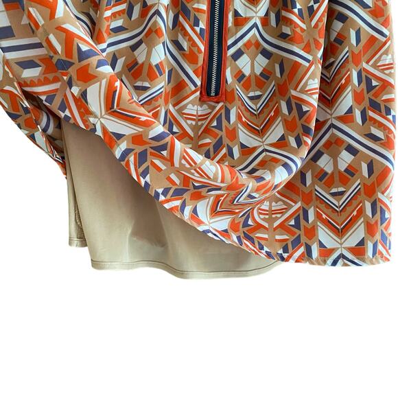 Anthropologie EMMALEE Skirt Aztec Print Size L Exposed Zipper Lined Southwestern - Picture 8 of 9